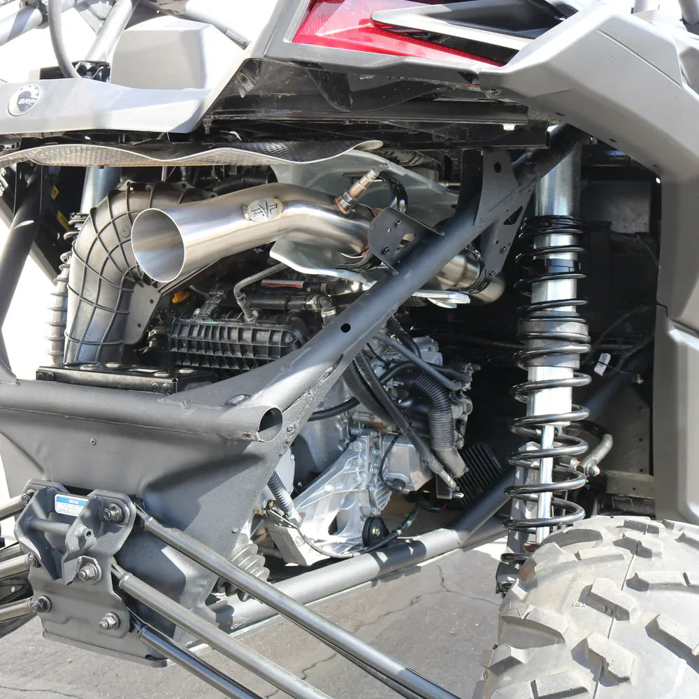 CAN AM MAVERICK X3 3" BAZOOKA RACE PIPE WITH BULLET MUFFLER EXHAUST