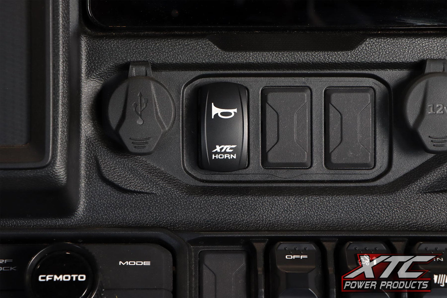 CFMOTO UFORCE U10 Pro Plug and Play Horn Kit with Blue LED Lit Rocker Switch