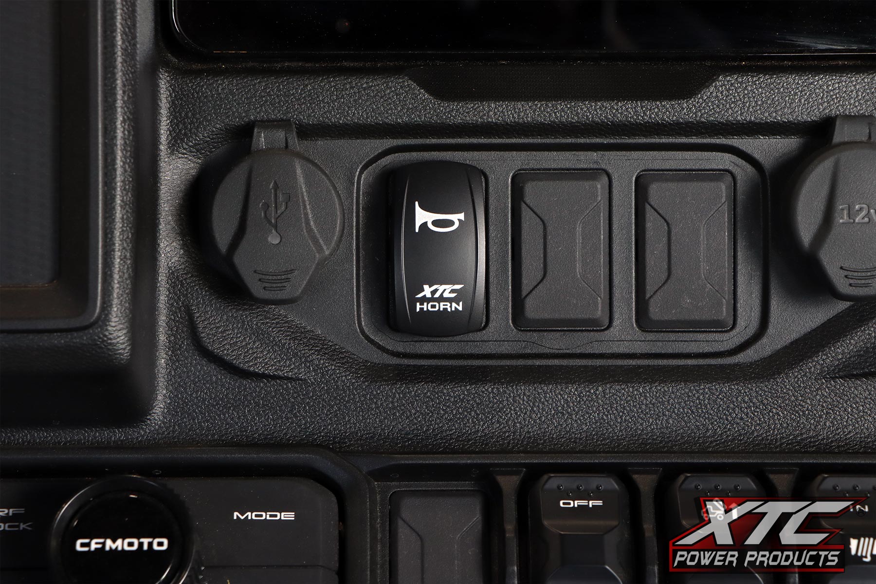 CFMOTO UFORCE U10 Pro Plug and Play Horn Kit with Blue LED Lit Rocker Switch