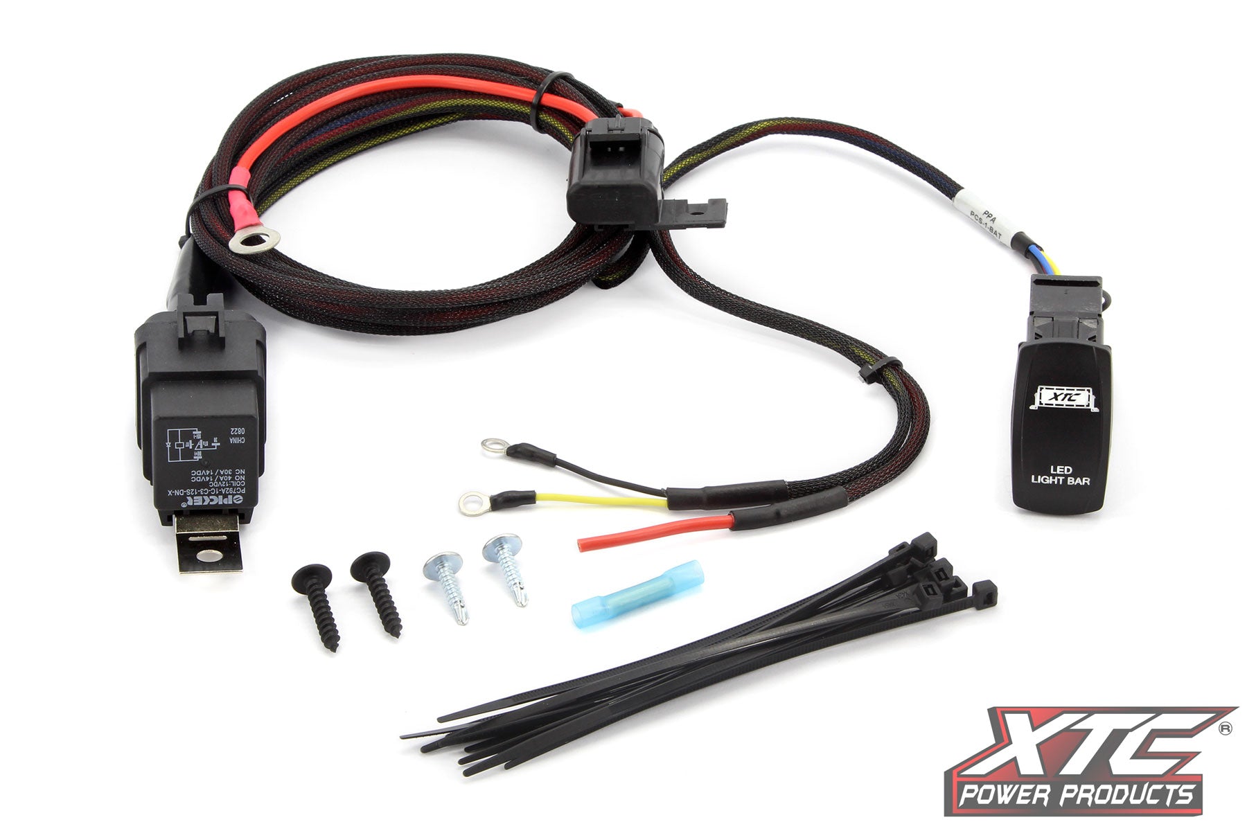 High Power Accessory Wire Harness to Battery with LED Lit Switch