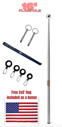 16' Telescoping RV Flagpole | Fiberglass Flagpole