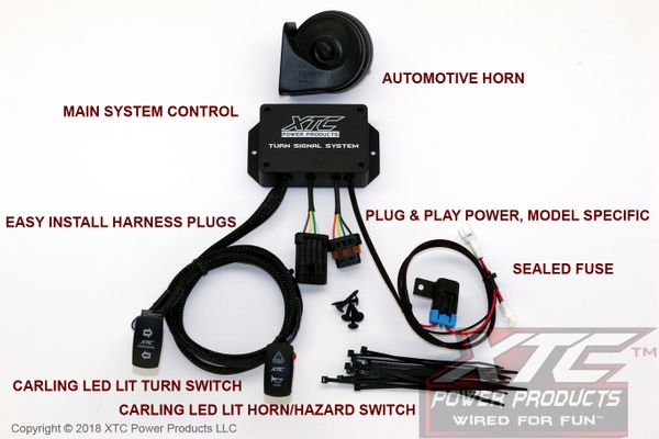 Polaris RZR XP 1000 Plug and Play Turn Signal System with Horn - Uses Factory Tail Lights