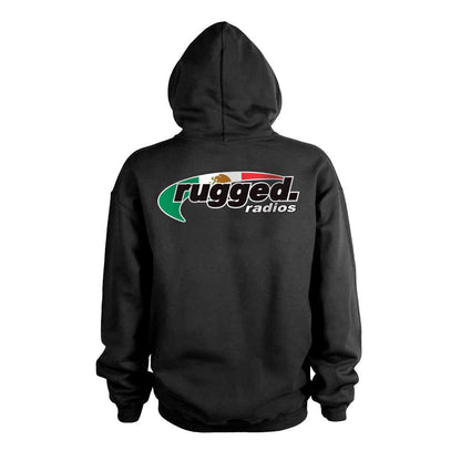 Rugged Radios MEXICAN FLAG Pullover Hoodie - Black - XXXL