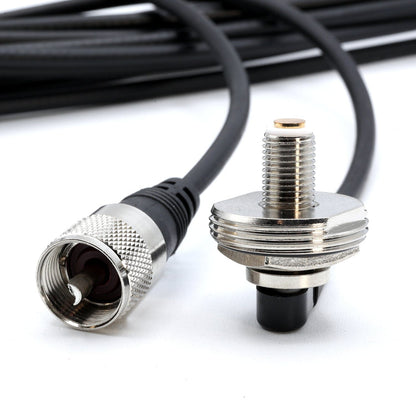 17 Ft Antenna Coax Cable with 3/8  NMO (TM) Thick Mount
