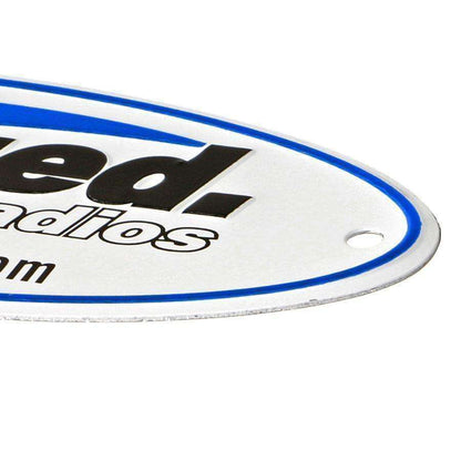 3  Metal Rugged Radios Embossed Badge