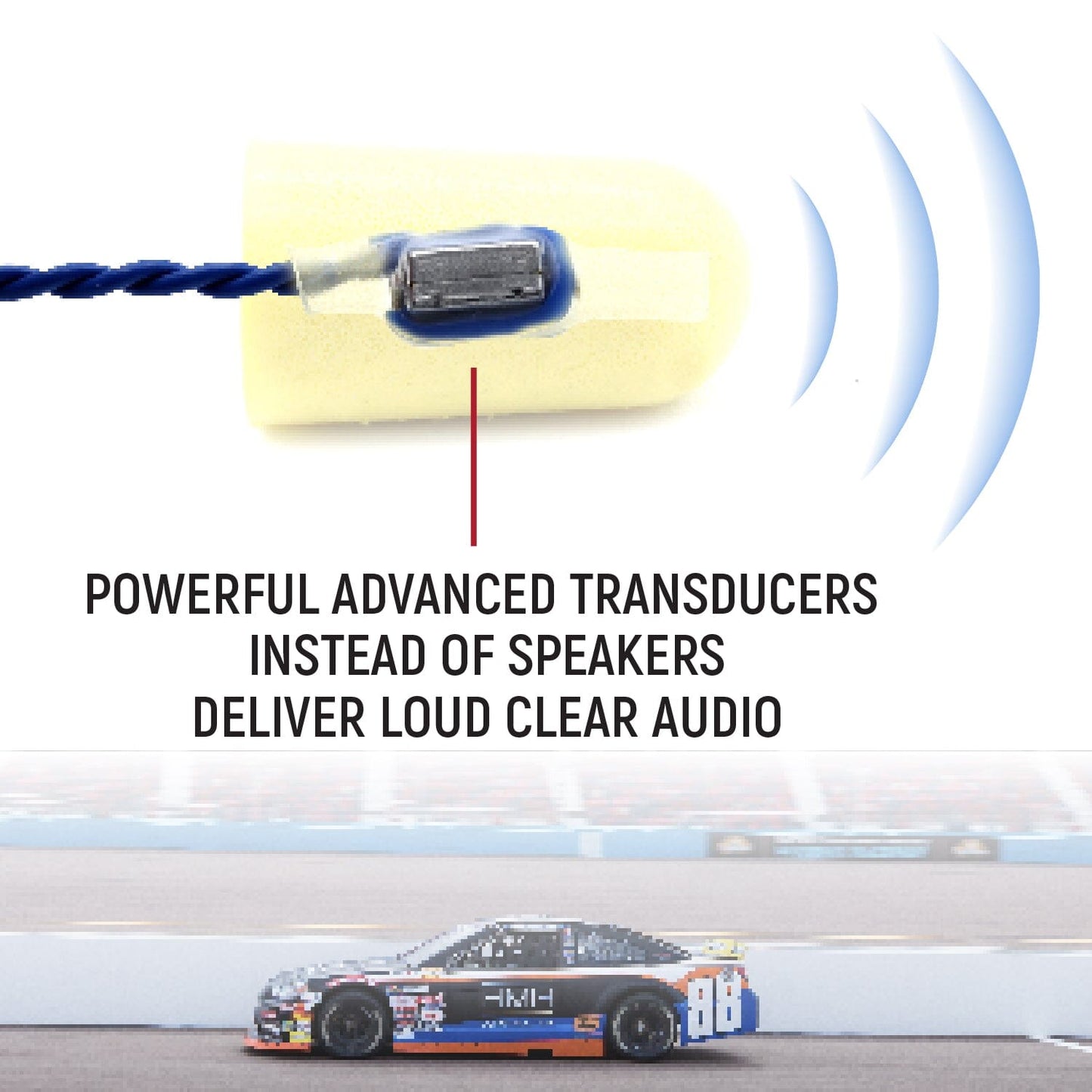 AlphaBud Foam Earbud Speakers - Mono and Stereo - Mono