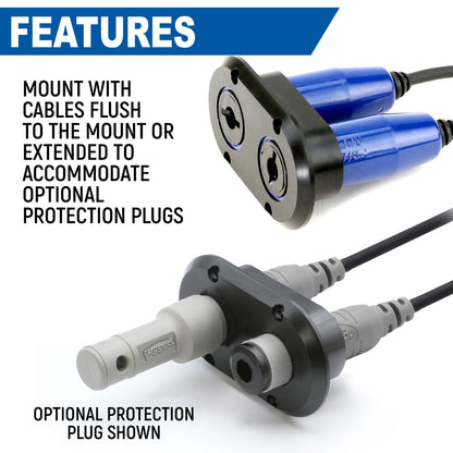 Dual Headset / Helmet Jack Flush Mount - STX Stereo