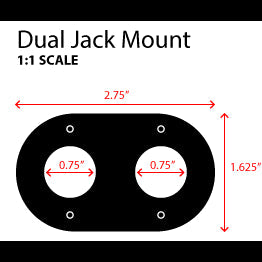 Dual Headset / Helmet Jack Flush Mount - Offroad