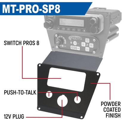 Lower Accessory Panel for Polaris RZR PRO XP RZR Turbo R and RZR PRO R Dash Mount Radio and Intercom - SPOD Switch Panel