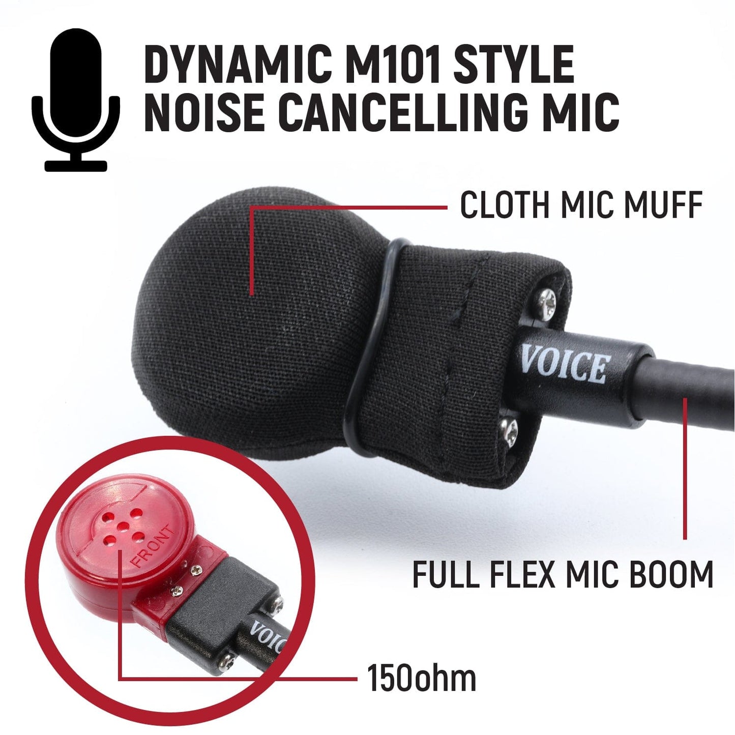 3C NASCAR Wired Straight Cord Helmet Kit with Mic and 3.5mm Jack