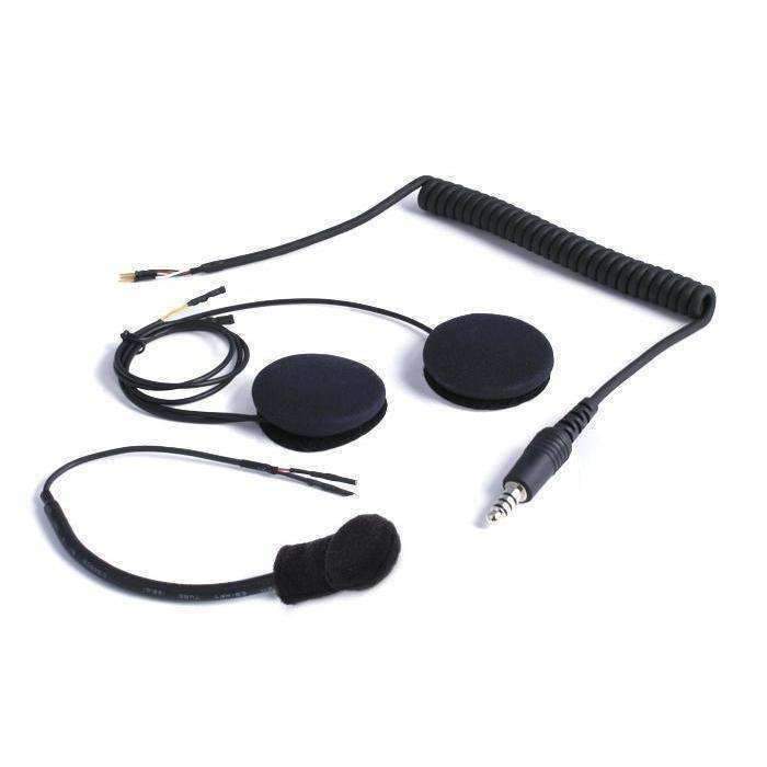 Peltor 4-Conductor Helmet Kits - Speakers / M102 Military Mic / Straight