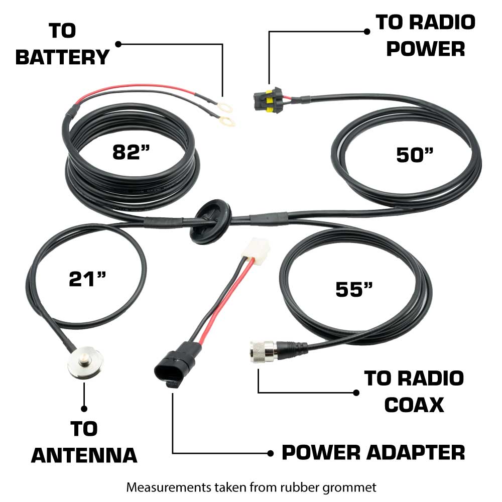Power and Antenna Cable Harness for Jeep JT JL