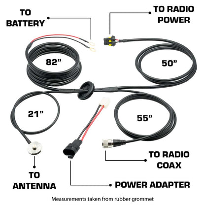 Power and Antenna Cable Harness for Jeep JT JL