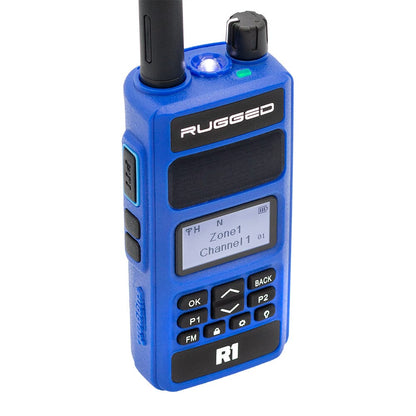 Rugged R1 - Business Band Two Way Handheld Radio - Digital and Analog - Blue