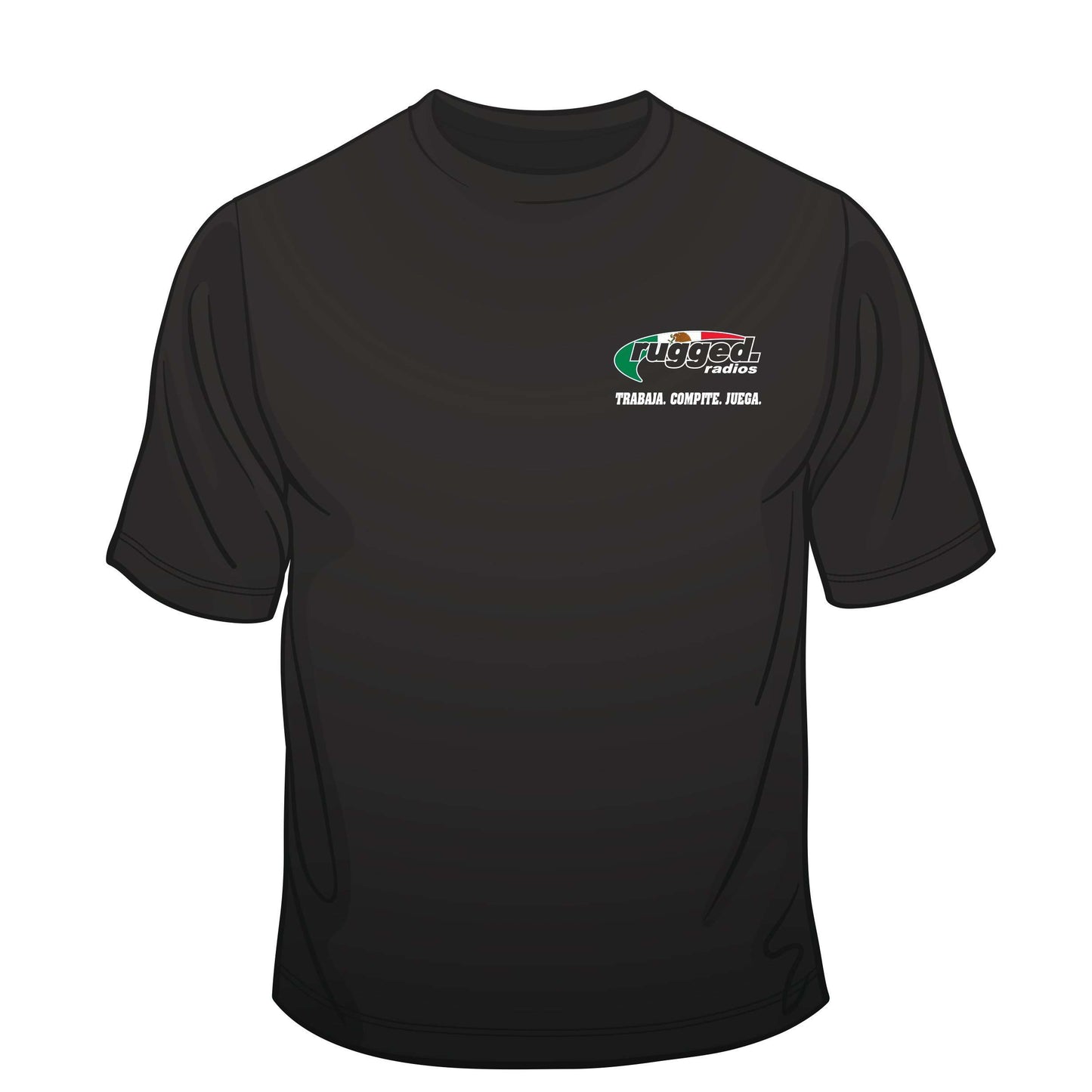 Rugged Radios MEXICAN FLAG T-Shirt - Black - Small