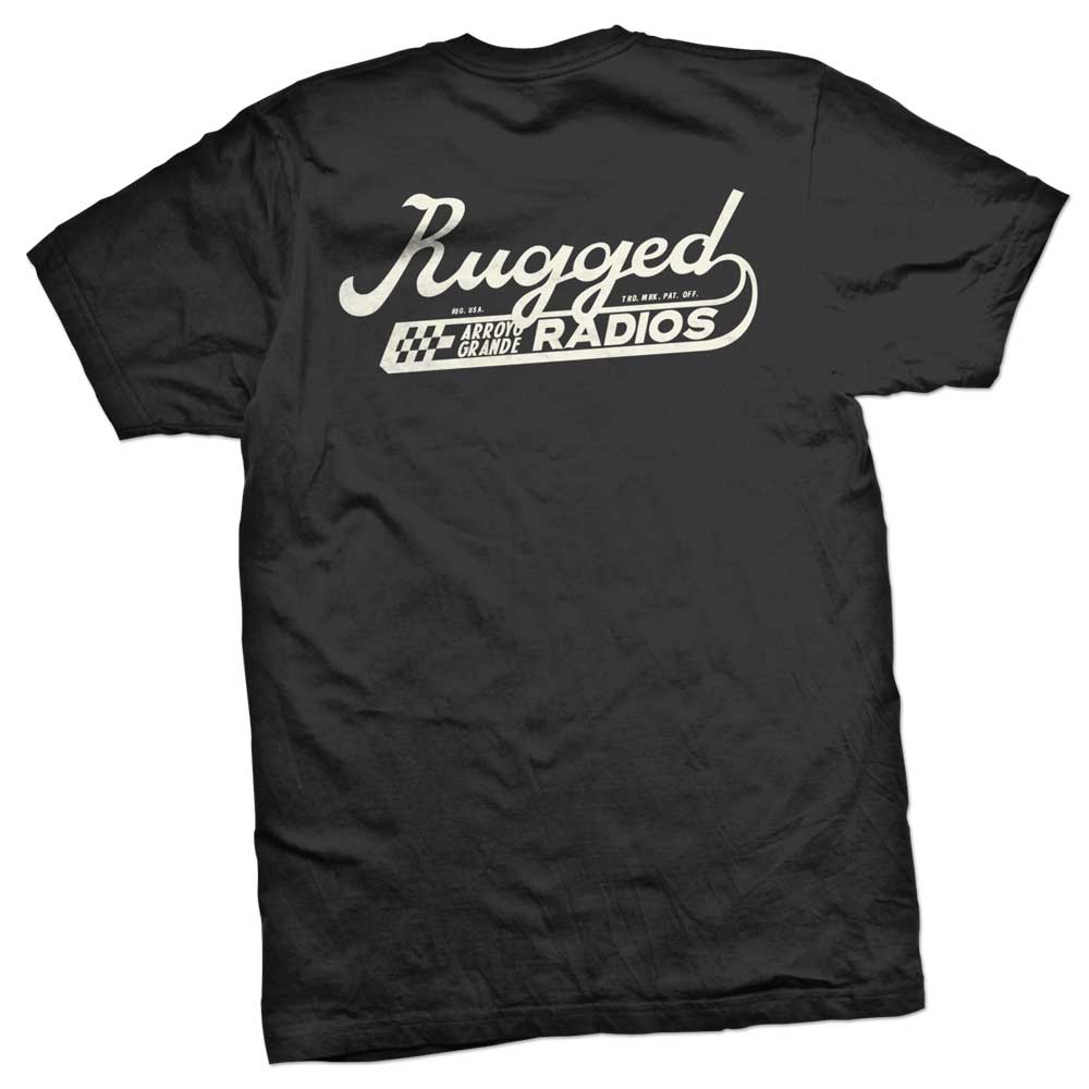Rugged Radios SCRIPT T-Shirt - Black - Small