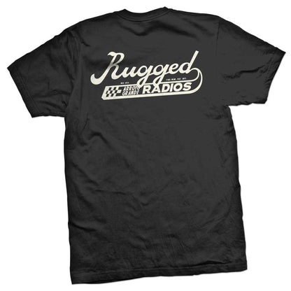 Rugged Radios SCRIPT T-Shirt - Black - Small