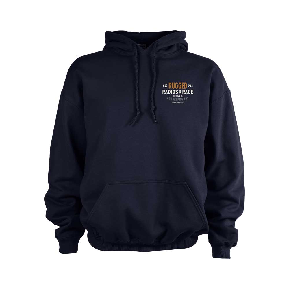 Rugged Radios VINTAGE RACE Pullover Hoodie - Navy Blue - Medium