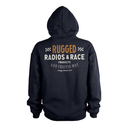 Rugged Radios VINTAGE RACE Pullover Hoodie - Navy Blue - XXL
