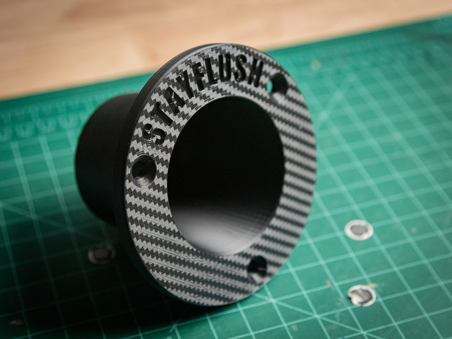 StayFlush Motorsports CanamX3 console key fob mount, showing durable design and secure fit for key fob storage.