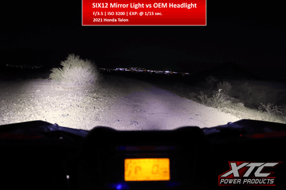 SIX12 Lit Side View Mirrors with Amber Backlight
