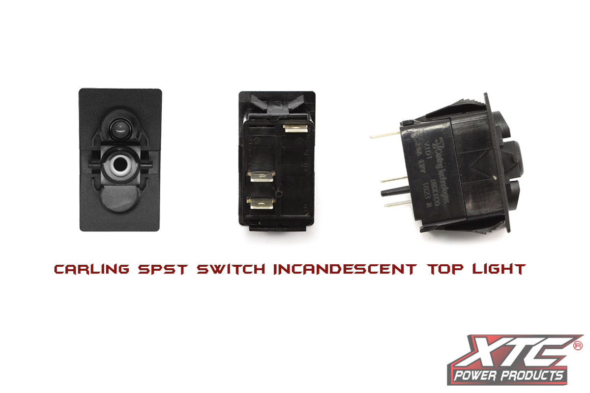 ON-OFF SPST Rocker Switch with Incandescent Backlight