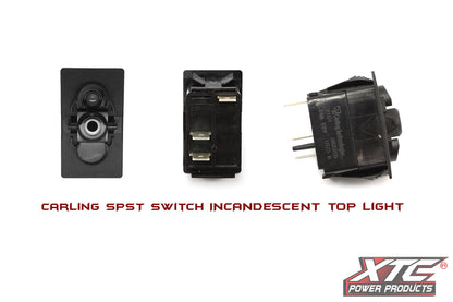 ON-OFF SPST Rocker Switch with Incandescent Backlight