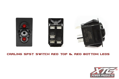 ON-OFF SPST Rocker Switch with Red Top and Bottom LED