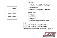 ON-OFF-ON DPDT Rocker Switch with Red Top and Bottom LED