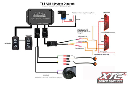 Universal Plug and Play Turn Signal System with Horn Includes OEM Interface Wires