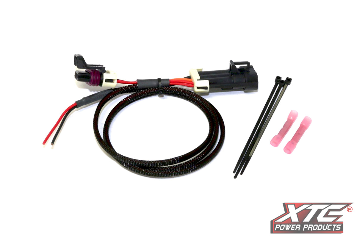 Universal 3 Way UTV Tail Light Power Harness for License Plate, Whip Lights or Chase Lights