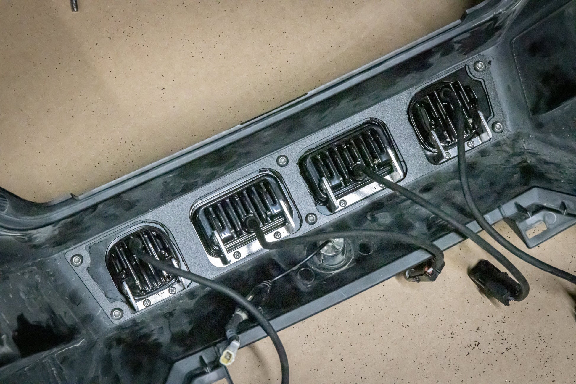 StayFlush Polaris Pro/R billet chase light mount installed on a Polaris Pro/ProR vehicle for enhanced lighting visibility.