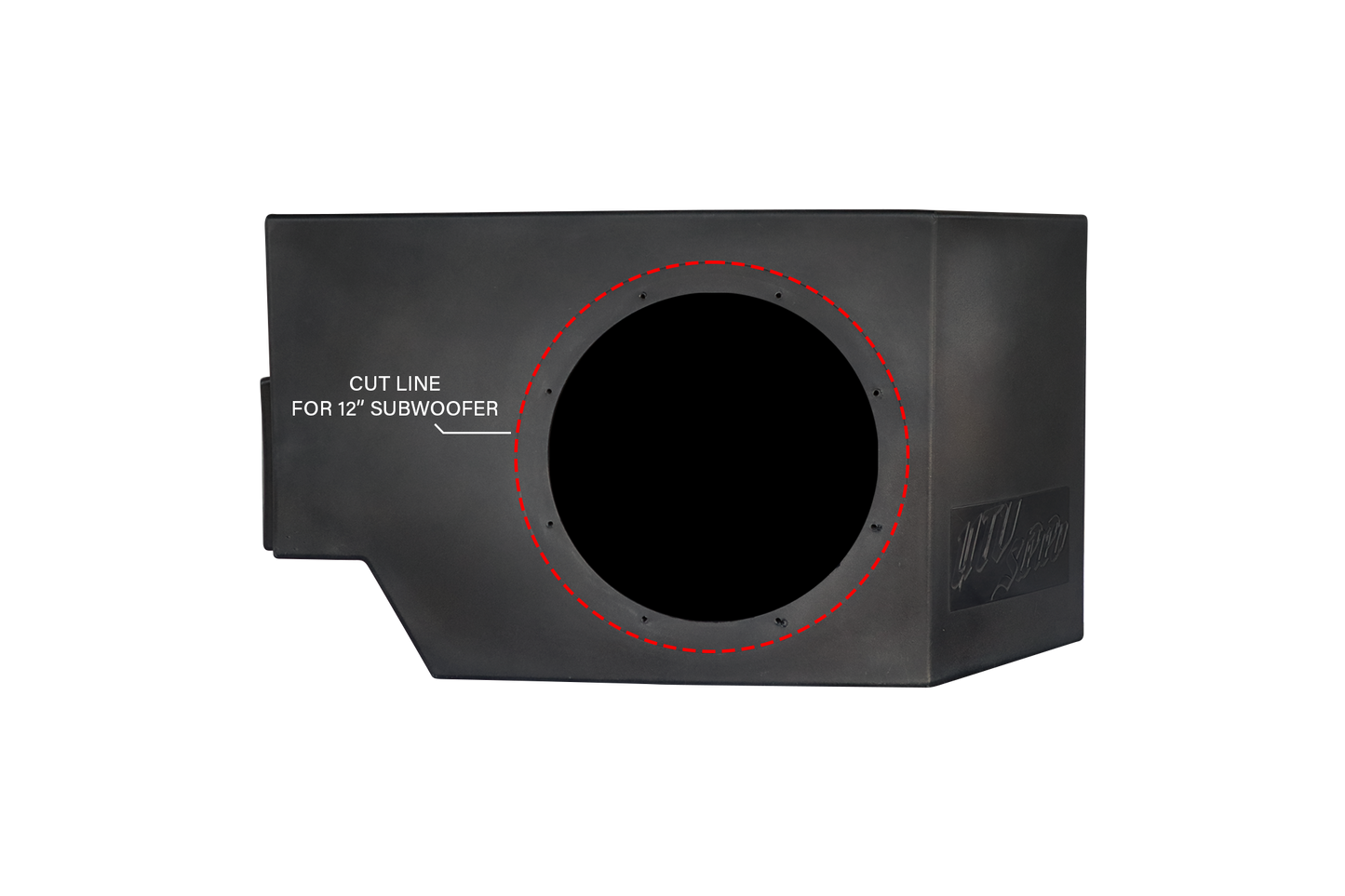 Can-Am® Defender HD10 Vented 10" Passenger Subwoofer Enclosure Unloaded | UTVS-DEF-VENC-PASS