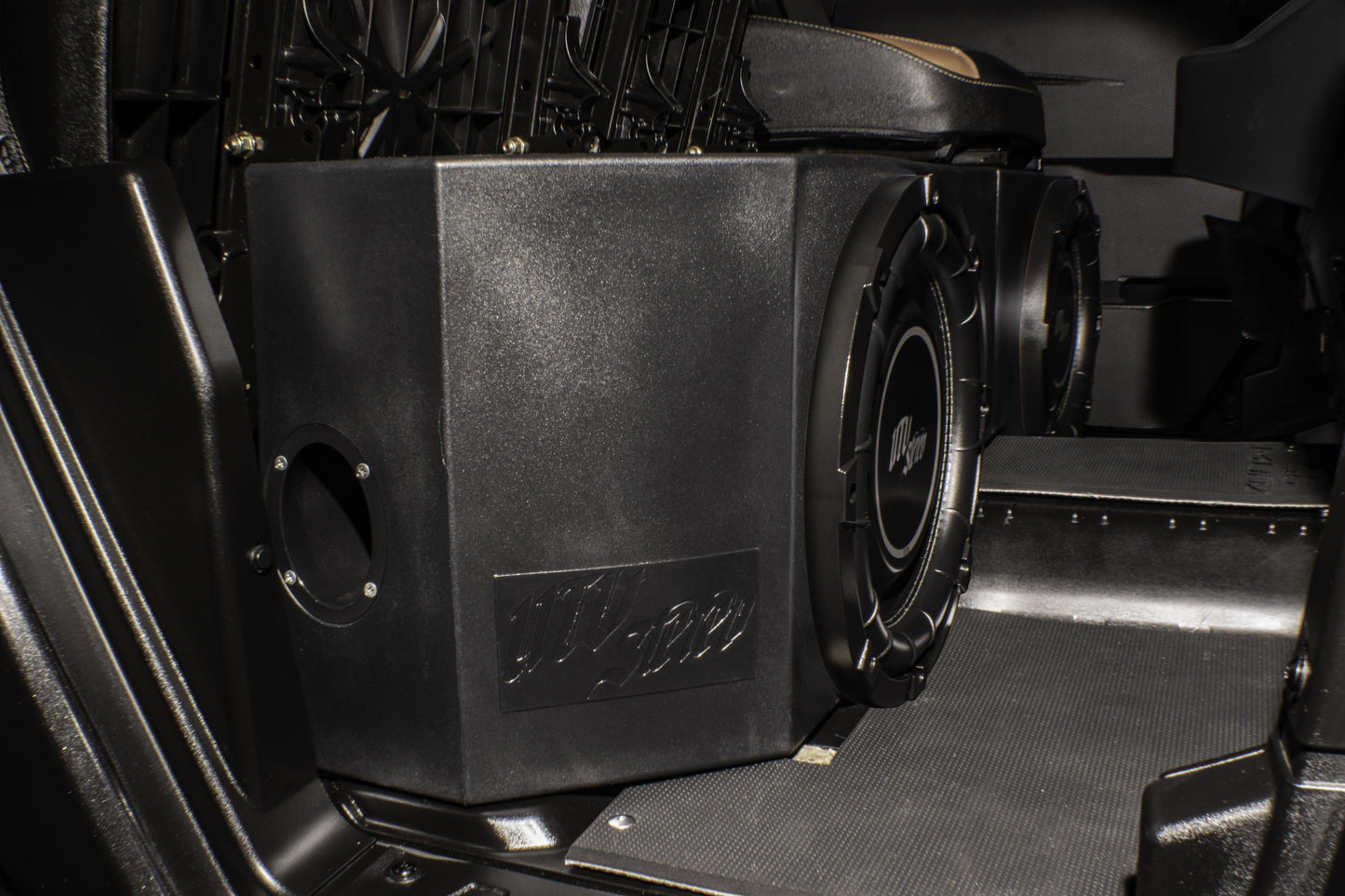 Can-Am® Defender HD10 Vented 10" Passenger Subwoofer Enclosure Unloaded | UTVS-DEF-VENC-PASS