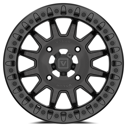 V09 Brushed Charcoal UTV Beadlock - Valor Offroad