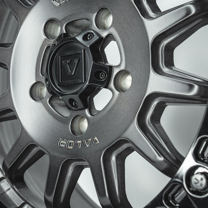 V09 Brushed Charcoal UTV Beadlock - Valor Offroad